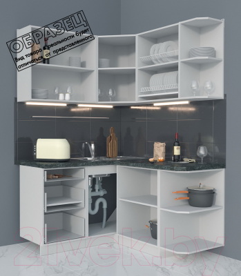 Готовая кухня Интерлиния Мила Матте 1.5x1.4 А правая