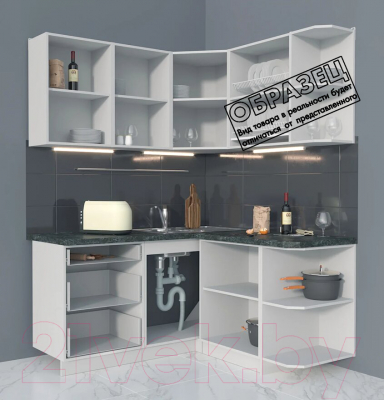 Готовая кухня Интерлиния Мила Матте 1.5x1.6 А правая