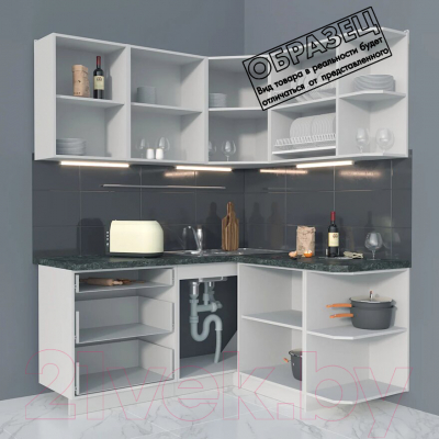 Готовая кухня Интерлиния Мила Матте 1.5x1.7 А правая