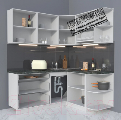 Готовая кухня Интерлиния Мила Матте 1.5x1.8 А правая