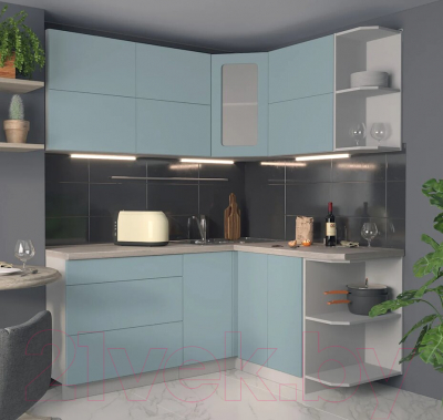 Готовая кухня Интерлиния Мила Матте 1.5x1.8 А правая