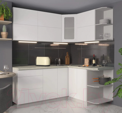 Готовая кухня Интерлиния Мила Матте 1.5x1.9 А правая