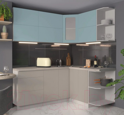 Готовая кухня Интерлиния Мила Матте 1.5x1.9 А правая