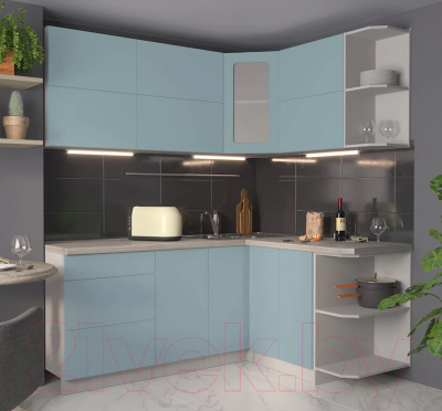 Готовая кухня Интерлиния Мила Матте 1.5x1.9 А правая