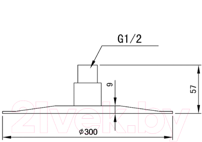 Лейка верхнего душа Aquanet AF210-84S-S / 244061