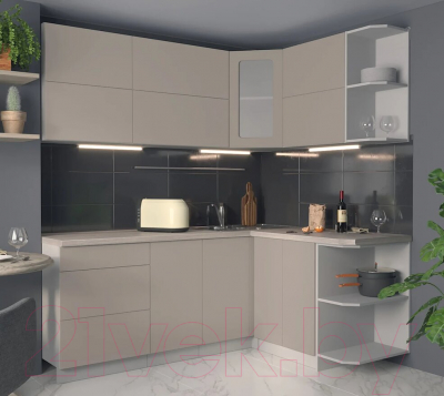 Готовая кухня Интерлиния Мила Матте 1.5x2.0 А правая