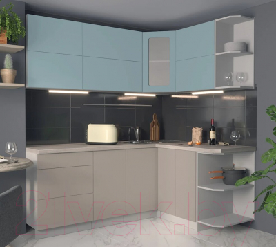 Готовая кухня Интерлиния Мила Матте 1.5x2.0 А правая