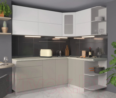 Готовая кухня Интерлиния Мила Матте 1.5x2.1 А правая