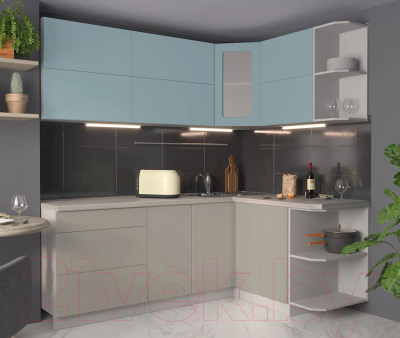 Готовая кухня Интерлиния Мила Матте 1.5x2.1 А правая