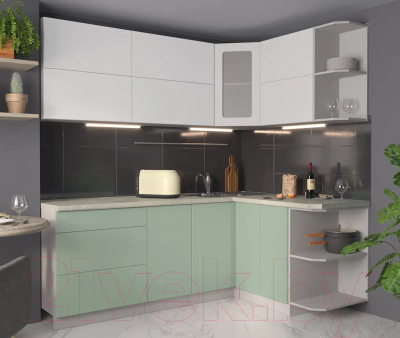 Готовая кухня Интерлиния Мила Матте 1.5x2.1 А правая