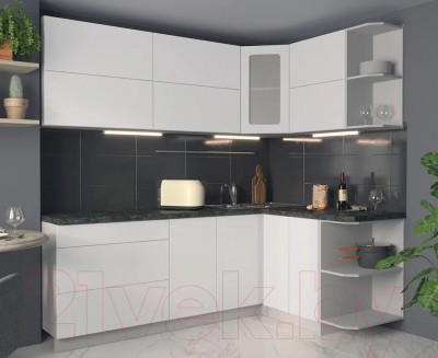 Готовая кухня Интерлиния Мила Матте 1.5x2.2 А правая