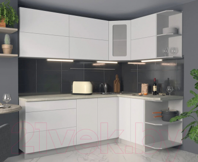 Готовая кухня Интерлиния Мила Матте 1.5x2.2 А правая