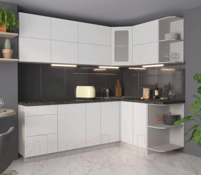 Готовая кухня Интерлиния Мила Матте 1.5x2.3 А правая