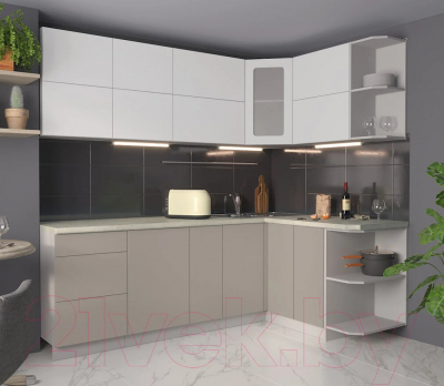 Готовая кухня Интерлиния Мила Матте 1.5x2.3 А правая