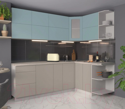Готовая кухня Интерлиния Мила Матте 1.5x2.3 А правая