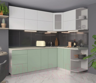 Готовая кухня Интерлиния Мила Матте 1.5x2.3 А правая