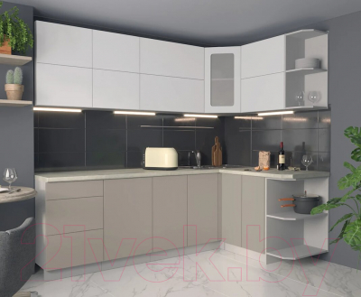 Готовая кухня Интерлиния Мила Матте 1.5x2.4 А правая
