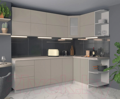 Готовая кухня Интерлиния Мила Матте 1.5x2.4 А правая