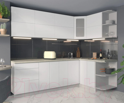 Готовая кухня Интерлиния Мила Матте 1.5x2.5 А правая