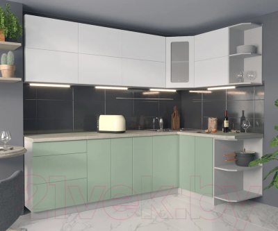 Готовая кухня Интерлиния Мила Матте 1.5x2.5 А правая