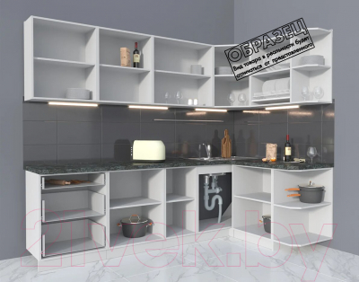 Готовая кухня Интерлиния Мила Матте 1.5x2.6 А правая