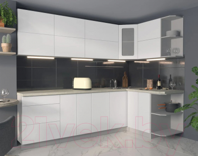 Готовая кухня Интерлиния Мила Матте 1.5x2.6 А правая