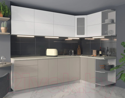 Готовая кухня Интерлиния Мила Матте 1.5x2.6 А правая