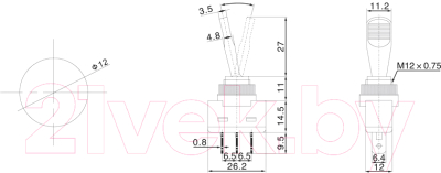 Переключатель Rexant ON-OFF 36-4370