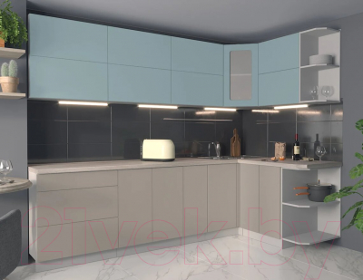 Готовая кухня Интерлиния Мила Матте 1.5x2.7 А правая