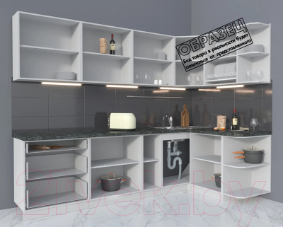 Готовая кухня Интерлиния Мила Матте 1.5x2.7 А правая