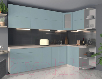 Готовая кухня Интерлиния Мила Матте 1.5x2.7 А правая