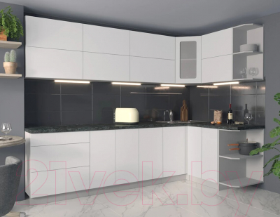 Готовая кухня Интерлиния Мила Матте 1.5x2.8 А правая