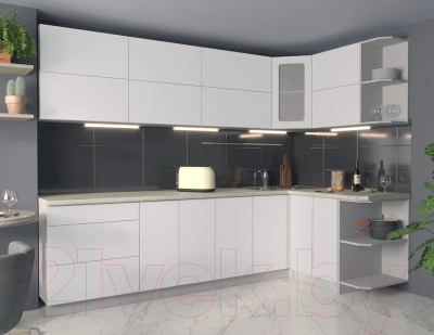 Готовая кухня Интерлиния Мила Матте 1.5x2.8 А правая