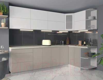 Готовая кухня Интерлиния Мила Матте 1.5x2.8 А правая