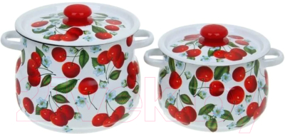 Набор кастрюль Сибирские товары Сочная вишня N10B58 - фото