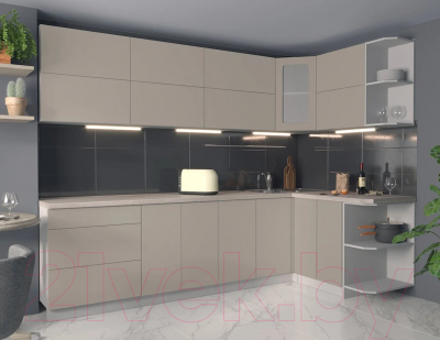 Готовая кухня Интерлиния Мила Матте 1.5x2.8 А правая