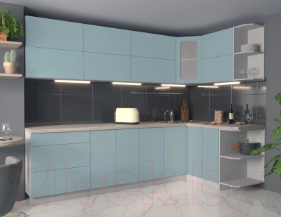 Готовая кухня Интерлиния Мила Матте 1.5x2.8 А правая