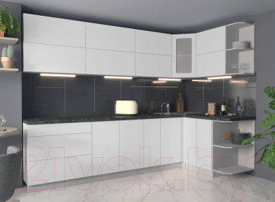 Готовая кухня Интерлиния Мила Матте 1.5x2.9 А правая
