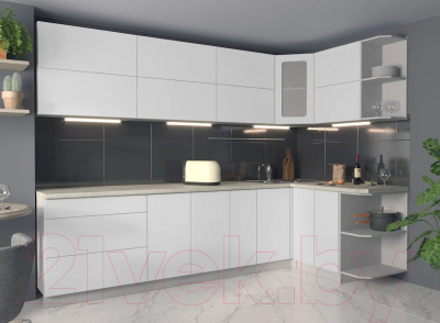 Готовая кухня Интерлиния Мила Матте 1.5x2.9 А правая
