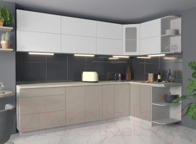 Готовая кухня Интерлиния Мила Матте 1.5x2.9 А правая