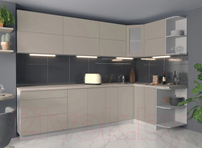 Готовая кухня Интерлиния Мила Матте 1.5x2.9 А правая