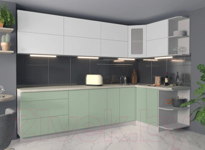 Готовая кухня Интерлиния Мила Матте 1.5x2.9 А правая