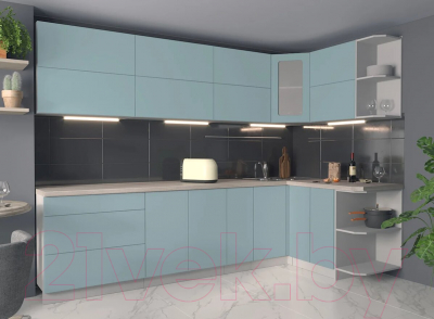 Готовая кухня Интерлиния Мила Матте 1.5x2.9 А правая