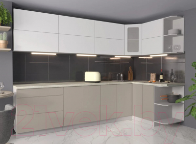 Готовая кухня Интерлиния Мила Матте 1.5x3.0 А правая