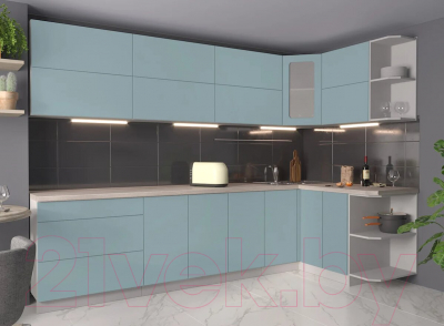 Готовая кухня Интерлиния Мила Матте 1.5x3.0 А правая