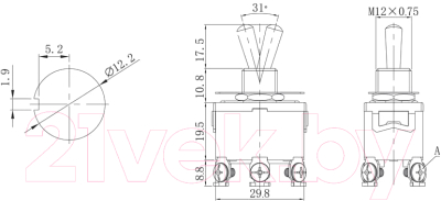 Переключатель Rexant ON-ON 36-4170