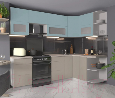 Готовая кухня Интерлиния Мила Матте 1.5x2.5 Б правая