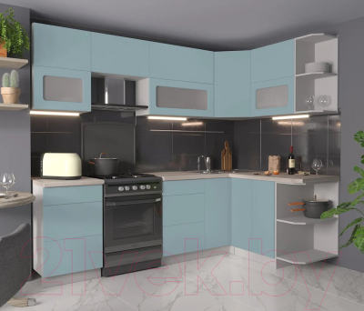 Готовая кухня Интерлиния Мила Матте 1.5x2.5 Б правая