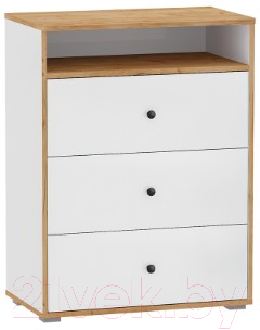 Комод Mobi Вуди 13.293 (белый премиум/дуб золотой Craft) - фото