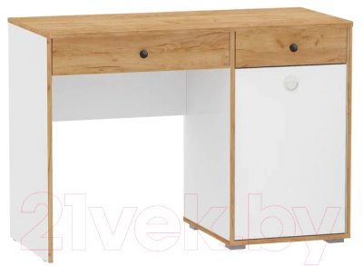Письменный стол Mobi Вуди 12.42 (белый премиум/дуб золотой Craft) - фото
